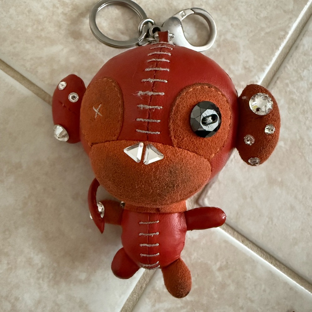 Swarovski monkey keychain